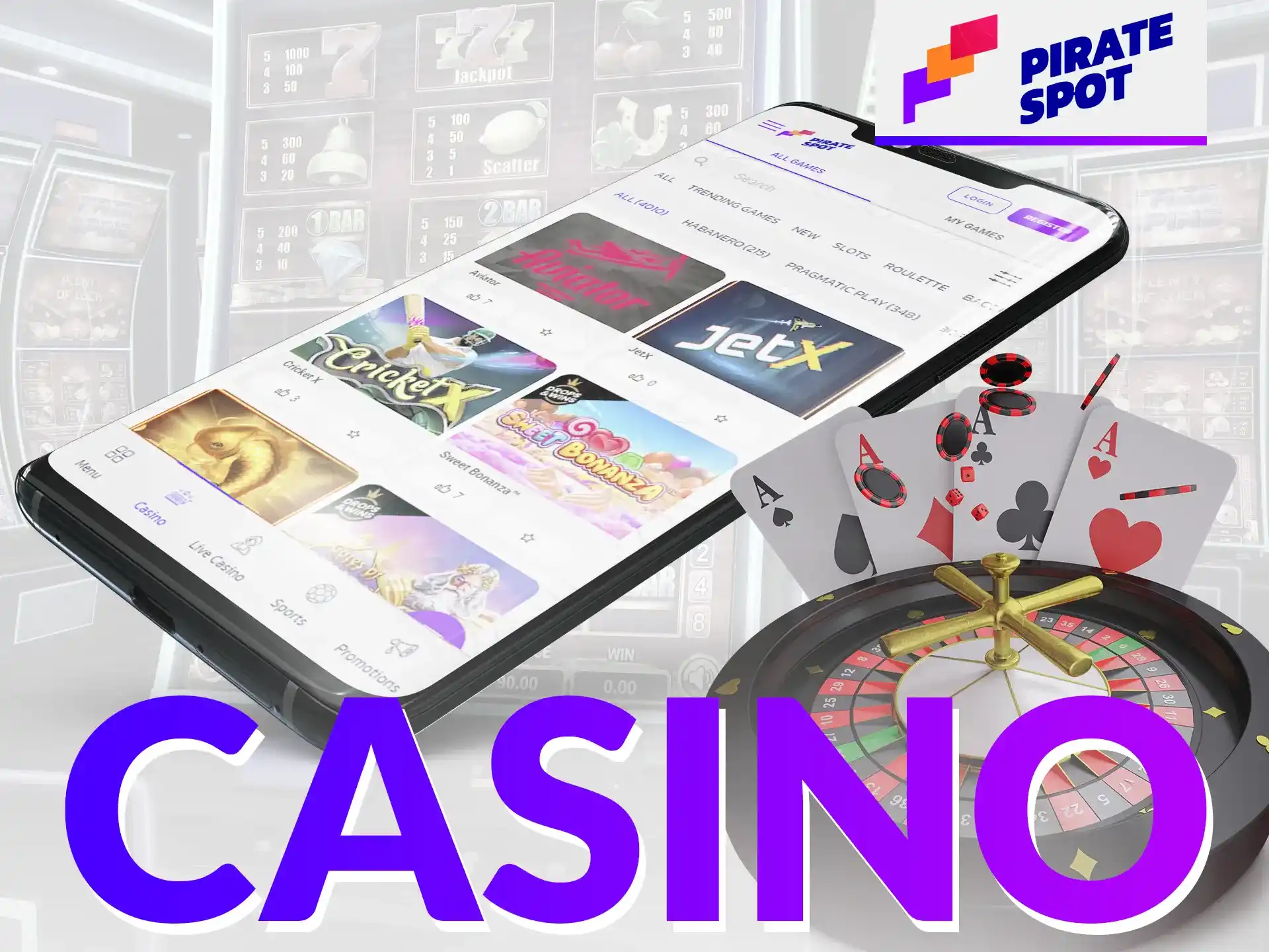 A wide and exclusive selection of casino games for you to enjoy playing on Pirate Spot.