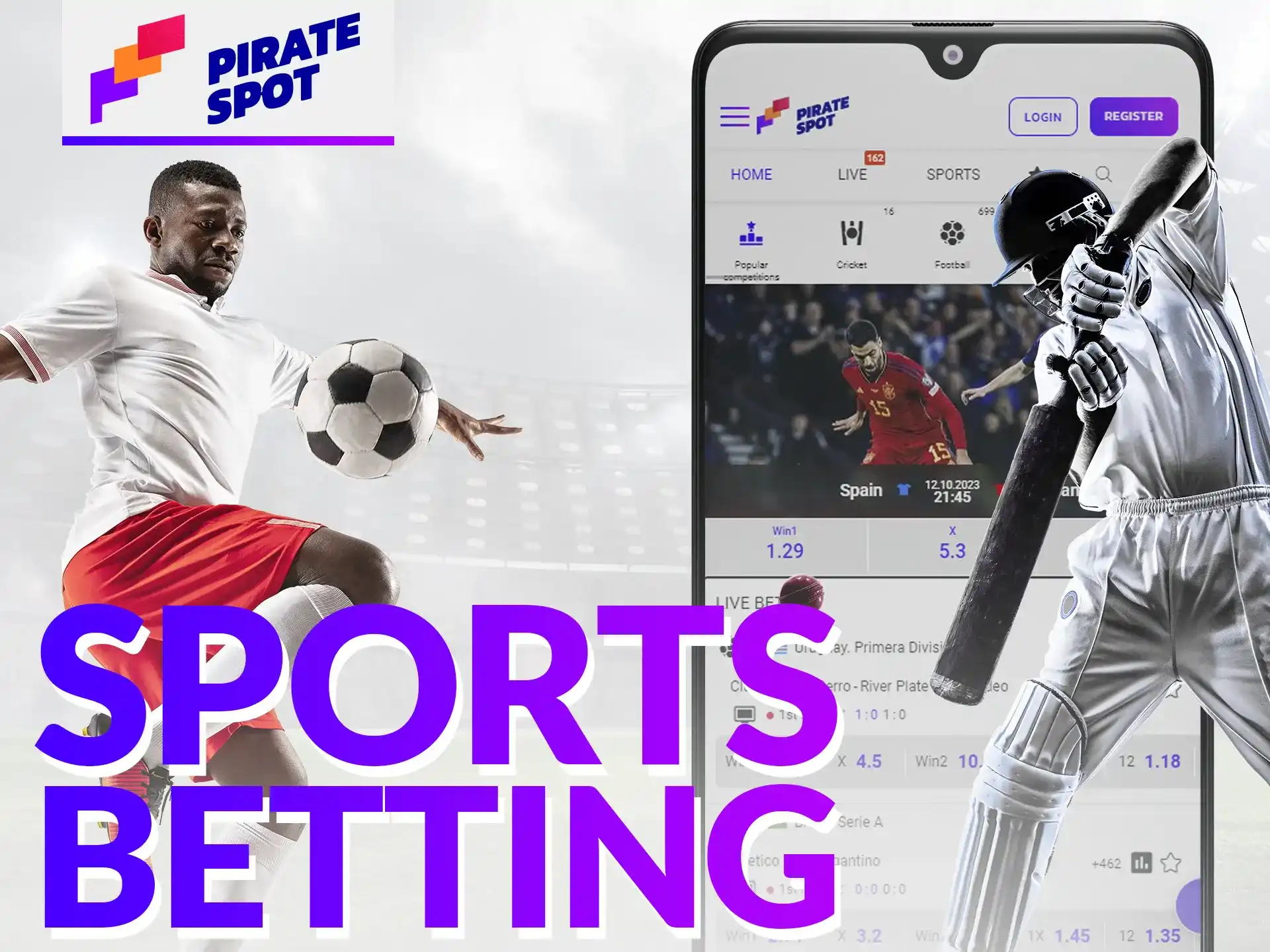 Thousands of different events are available daily, bet on your favorite sports and win with Pirate Spot.