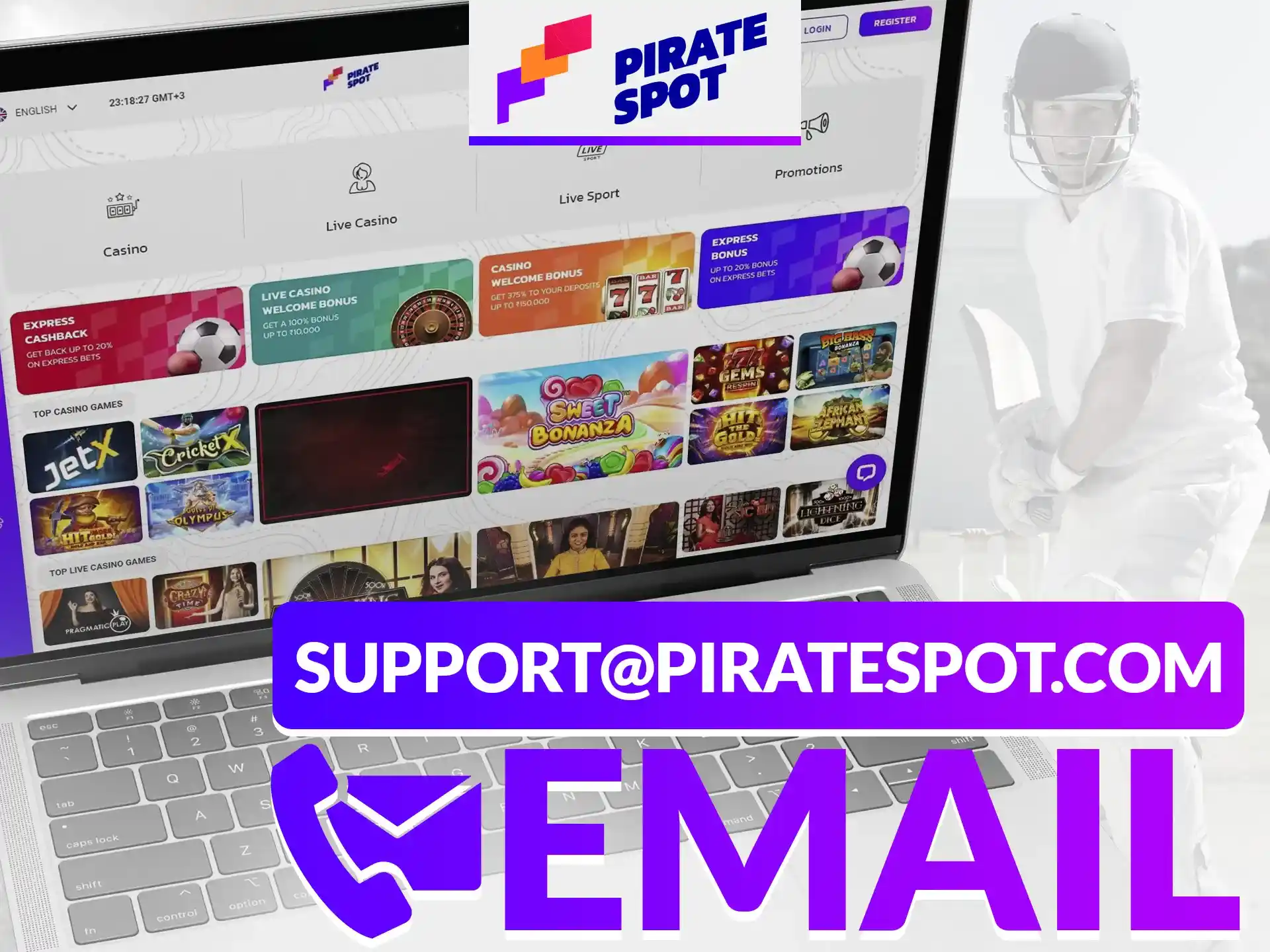 Send an email to the Pirate Spot support team for any questions you may have.