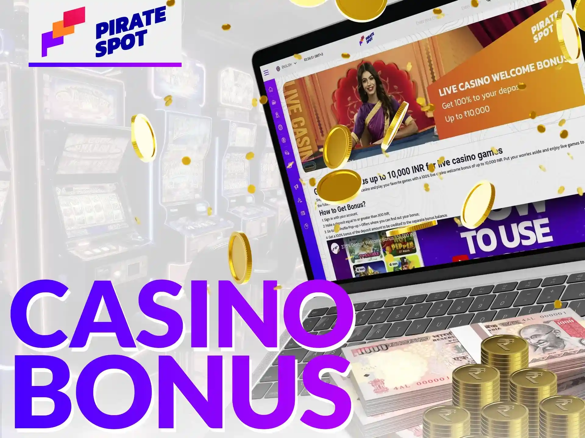 Play gambling games and get Pirate Spot casino bonus.