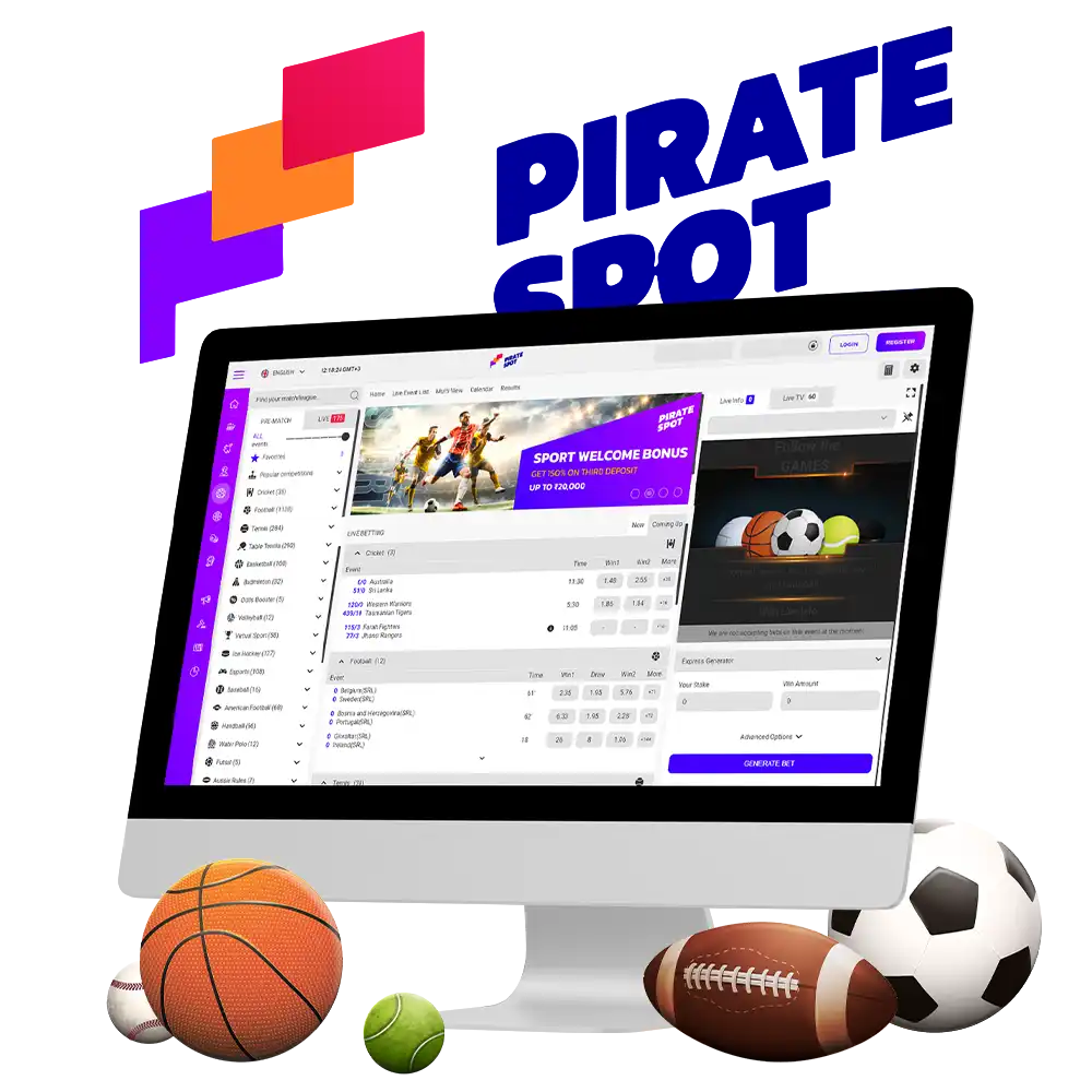 Betting on sports at Pirate Spot is very easy to do from any device.