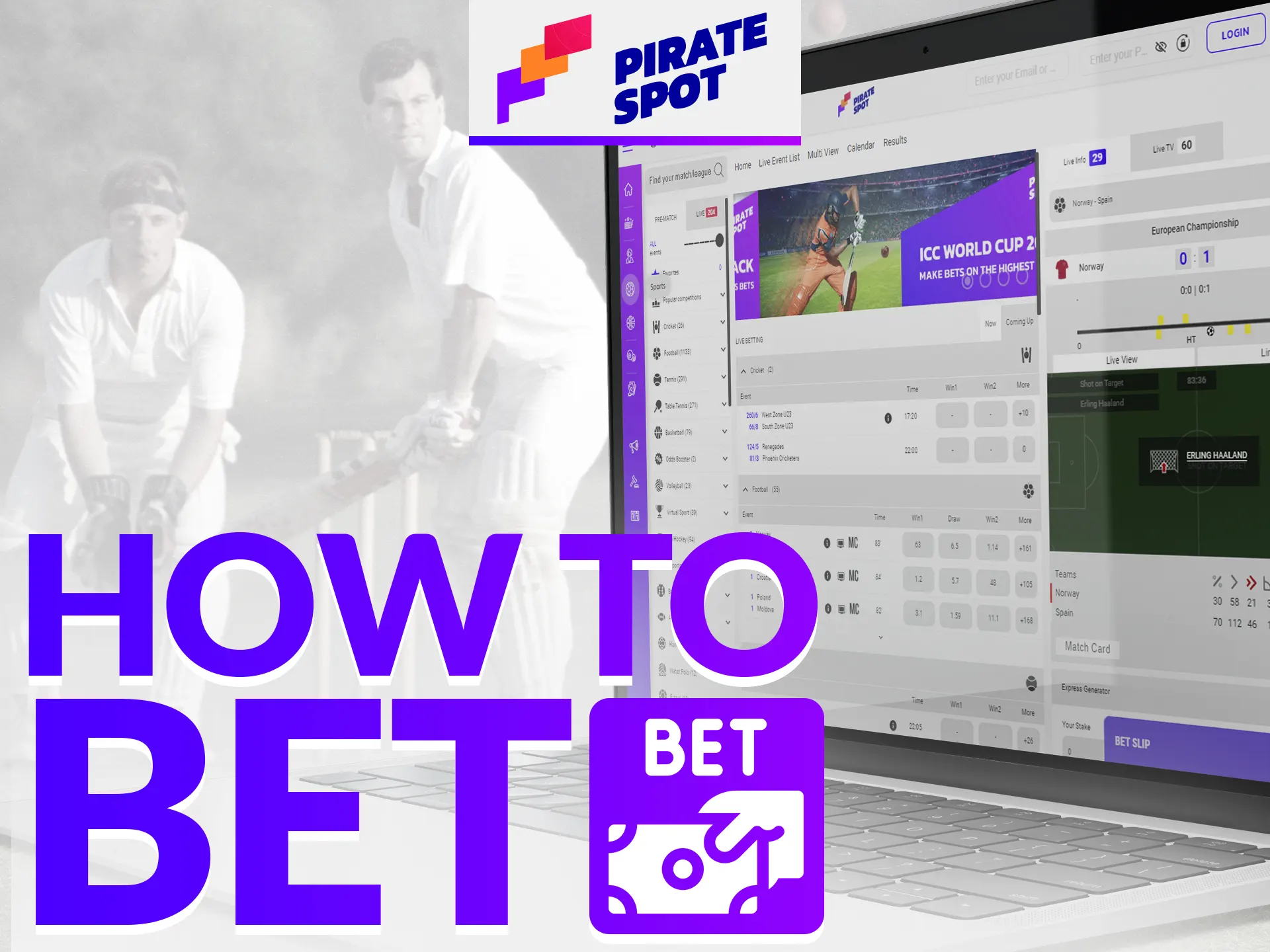 To start betting on sports on Pirate Spot deposit your balance via any convenient payment system.